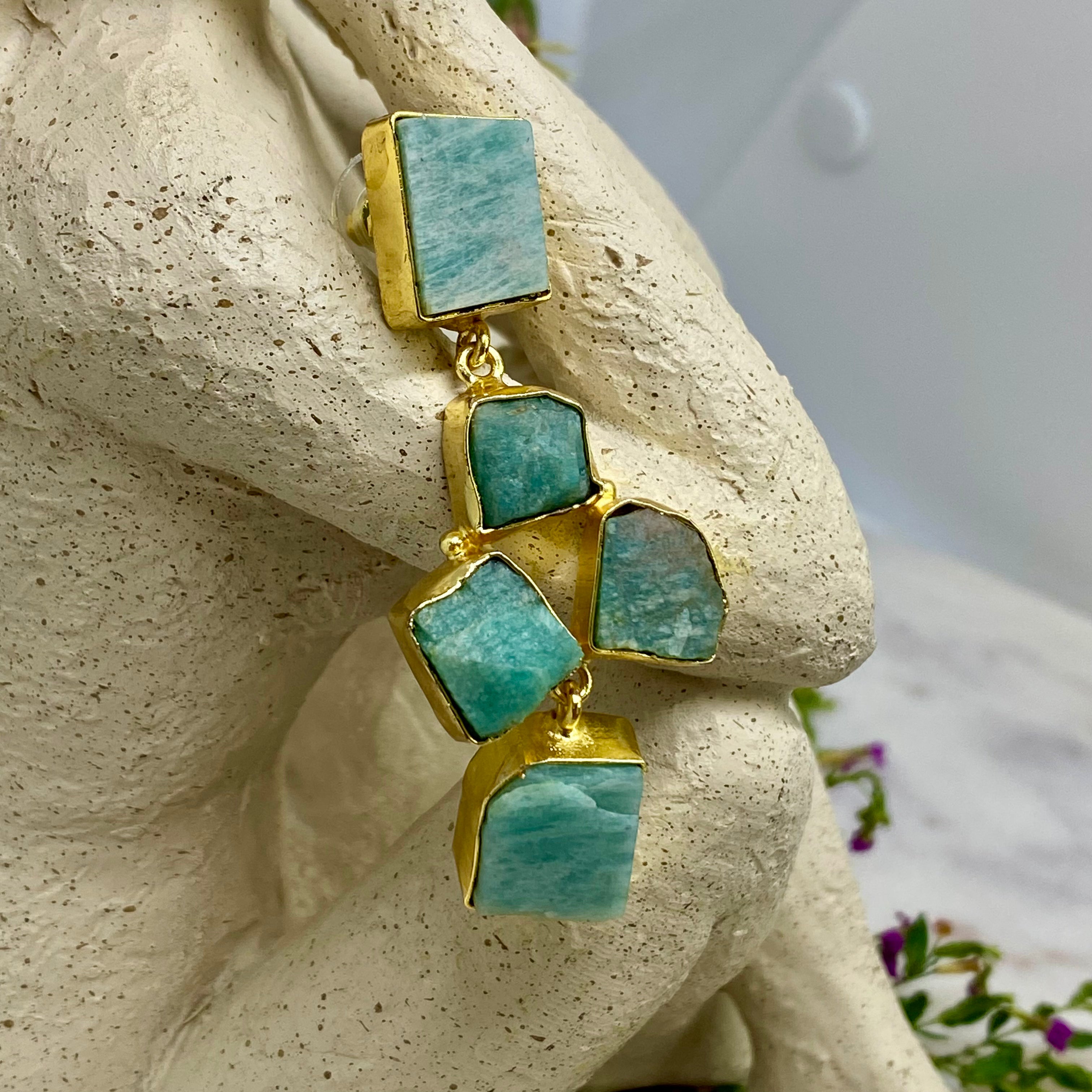 3-Step Danglers-Amazonite