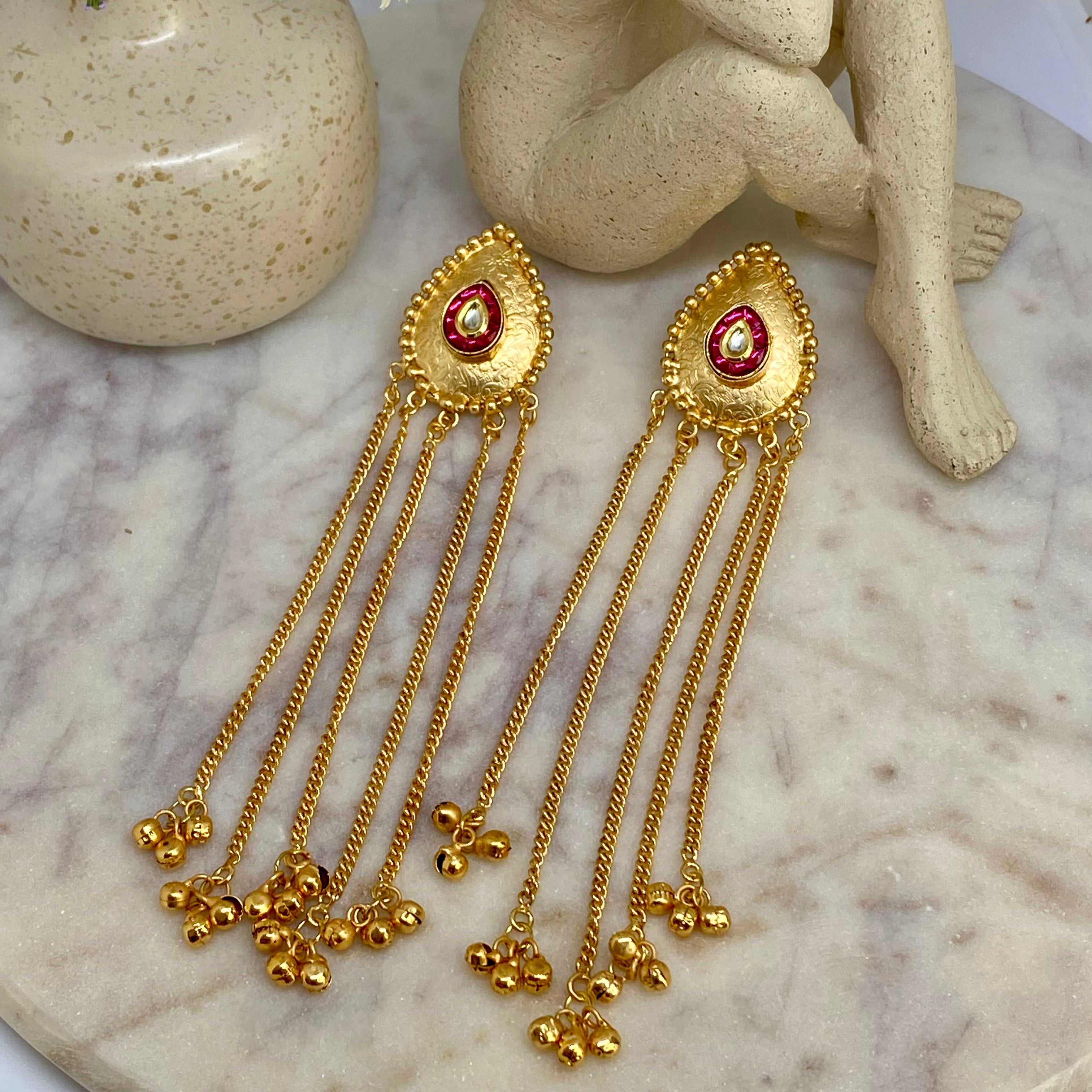 Kashmiri Earrings With Gunru