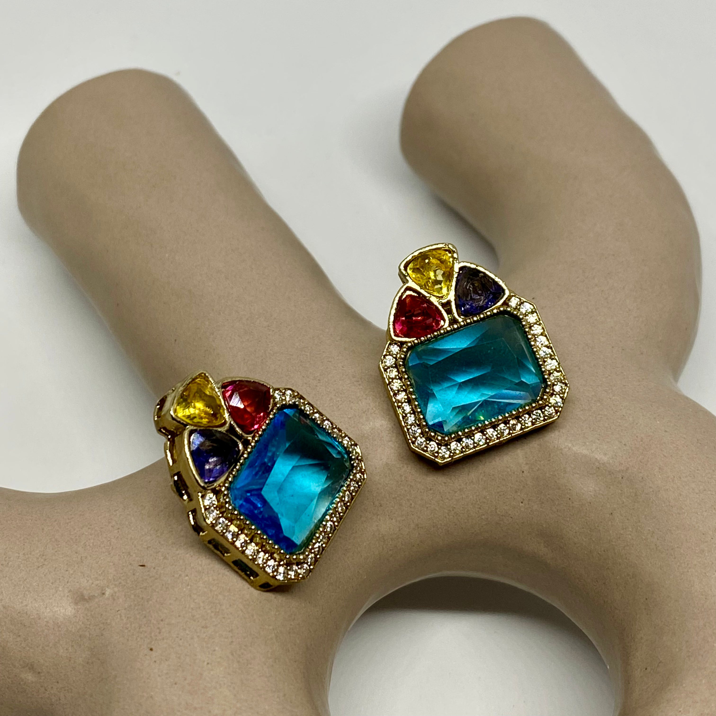 Moissanite Stone Stud Earring-02