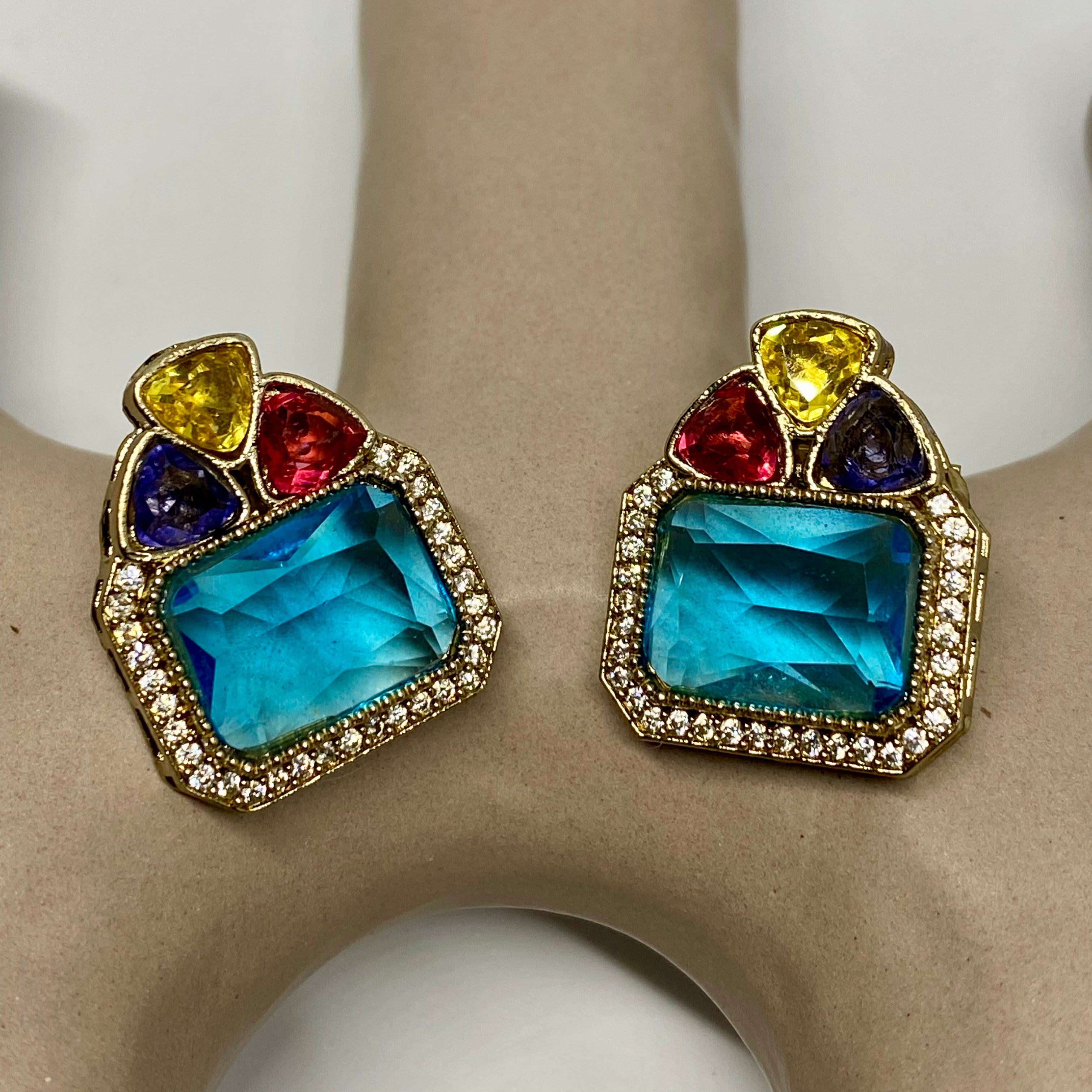 Moissanite Stone Stud Earring-02