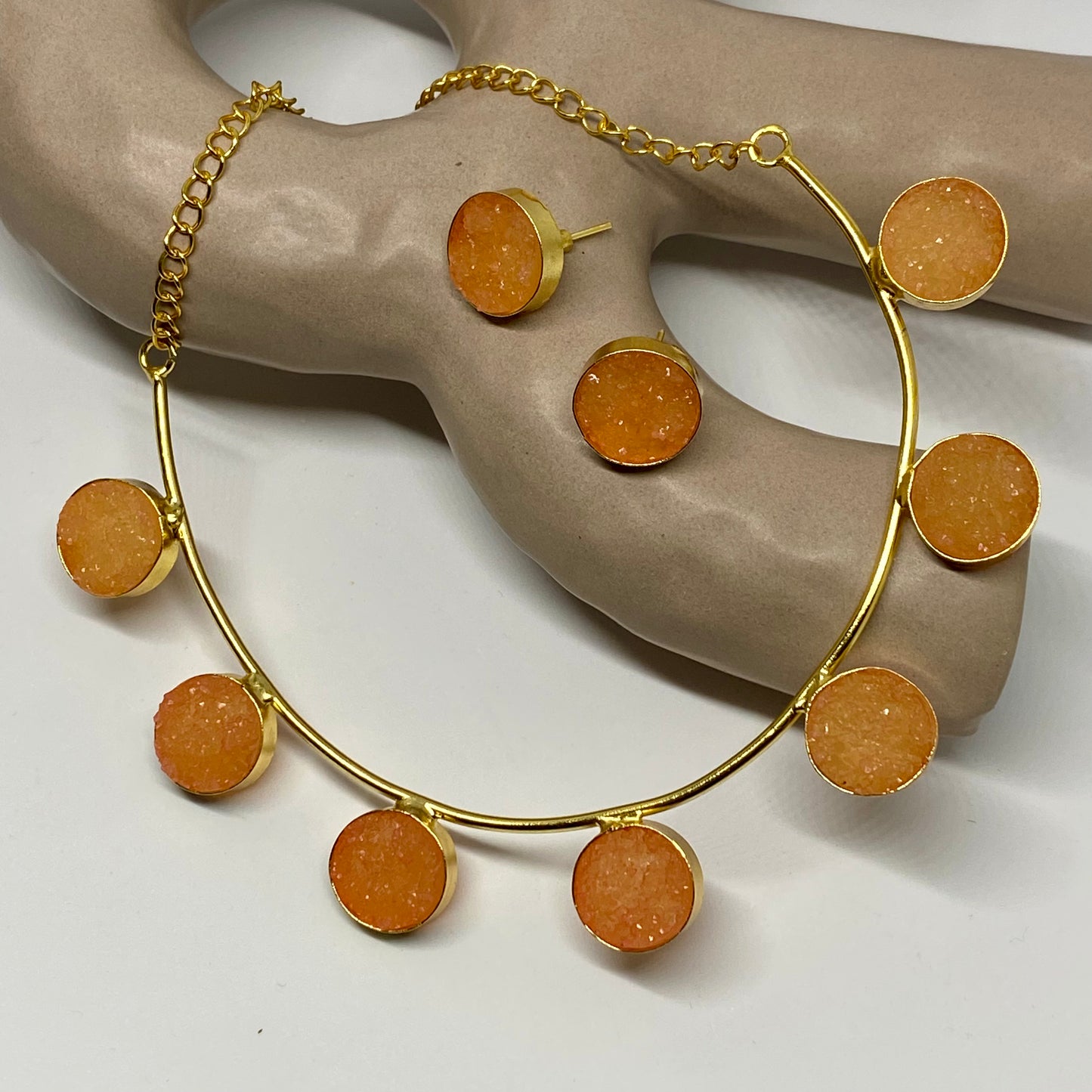 Druzy Stone Chain Set -08