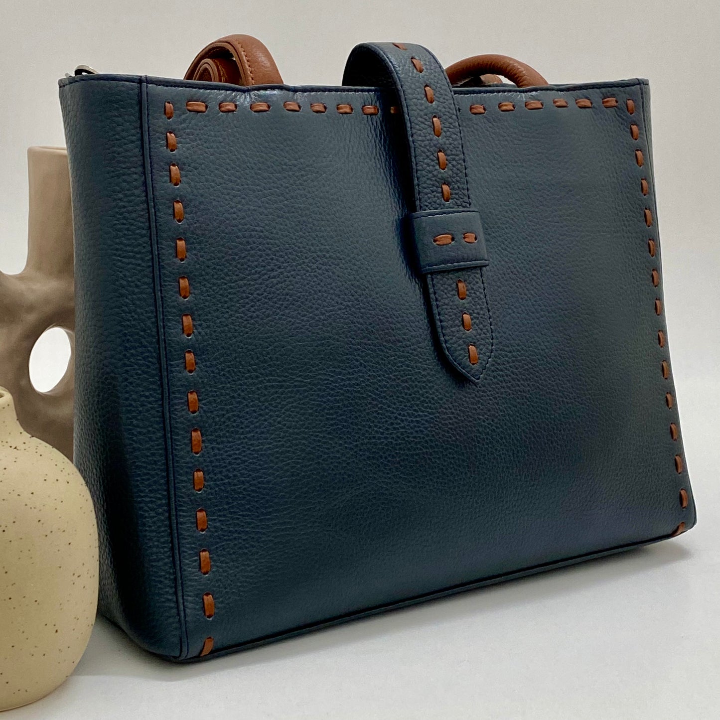 Premium Leather Handbag 13Inch - 02