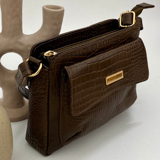 Luxury Genuine Leather Sling Bag 9Inch- 02