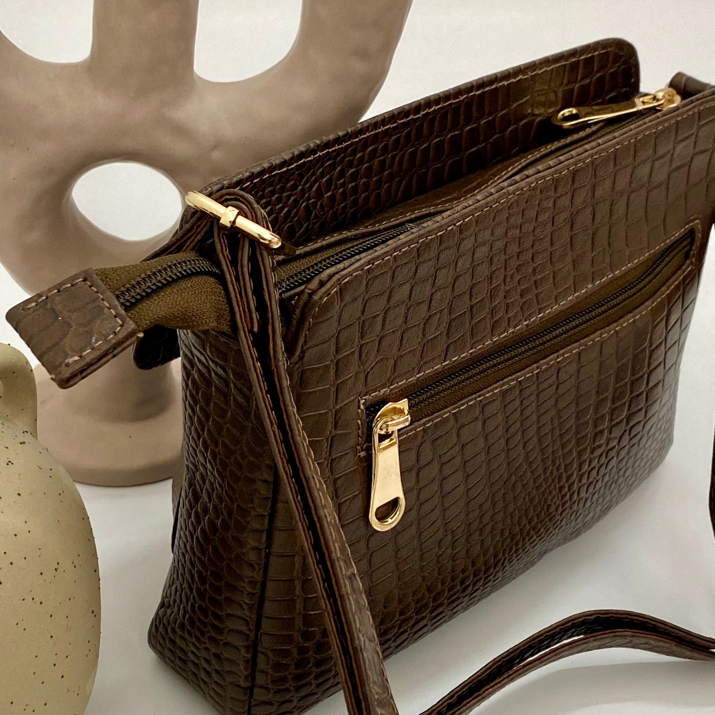 Luxury Genuine Leather Sling Bag 9Inch- 02