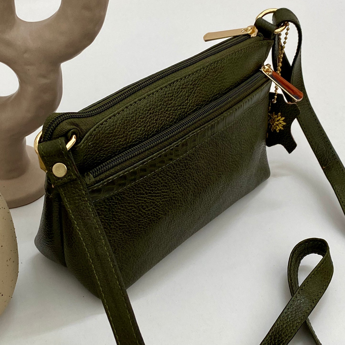 Luxury Genuine Leather Mulberry Sling Bag 9 Inch - 01