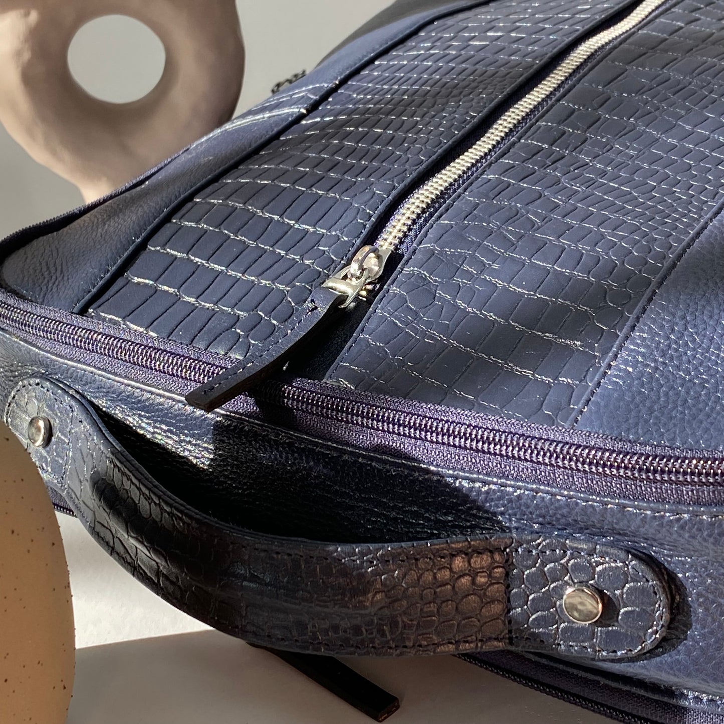 Leather Laptop Backpack -03