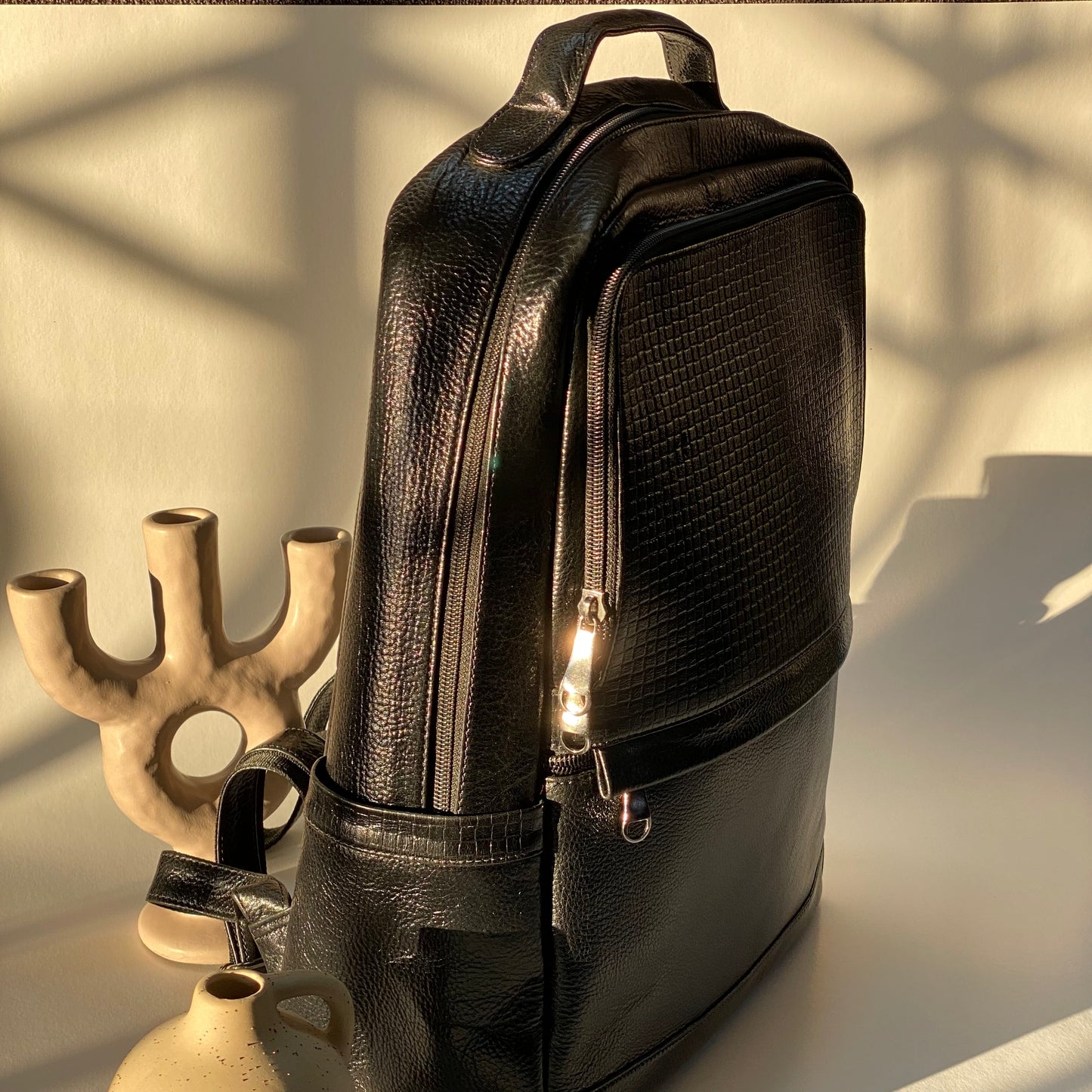 Leather Laptop Backpack -06