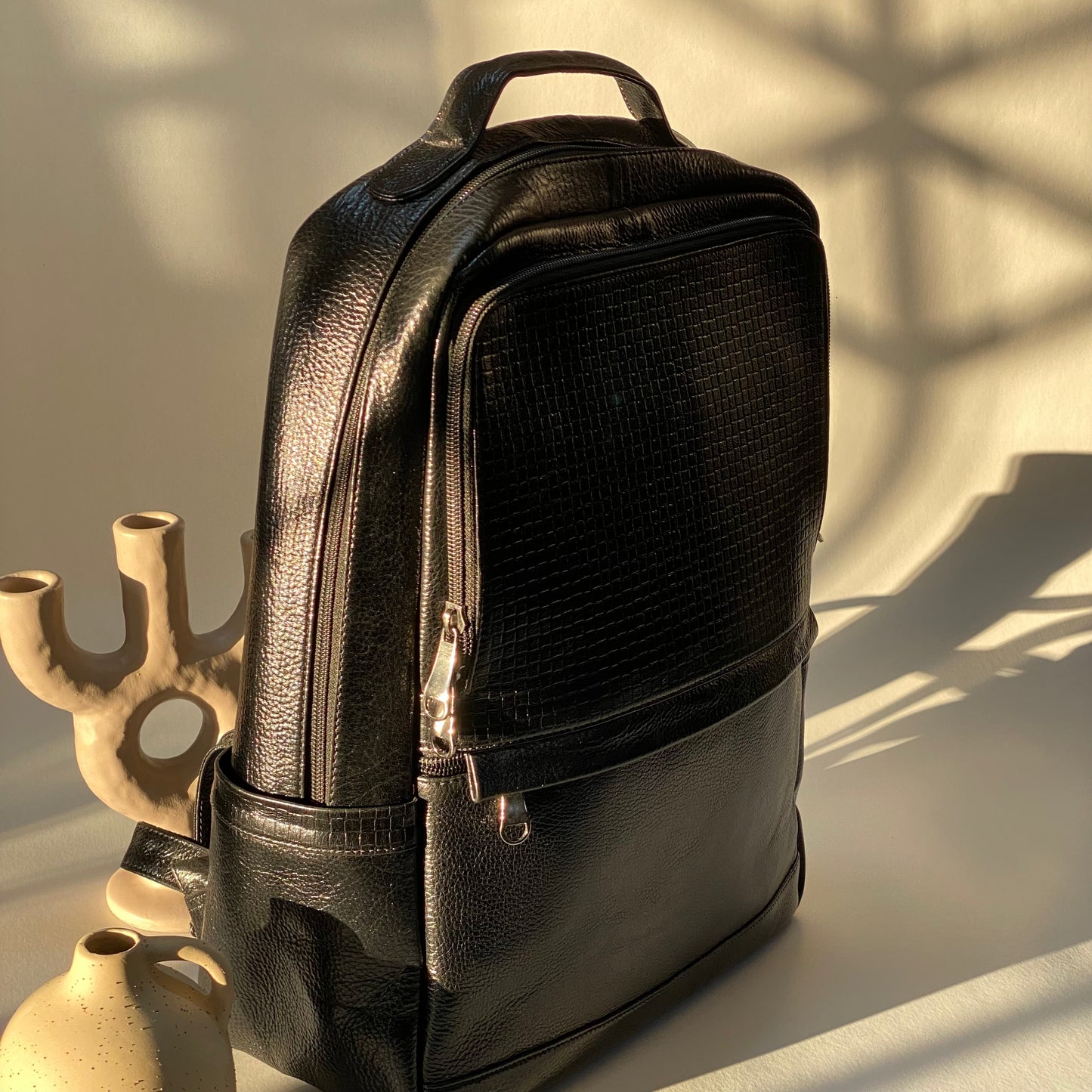 Leather Laptop Backpack -06