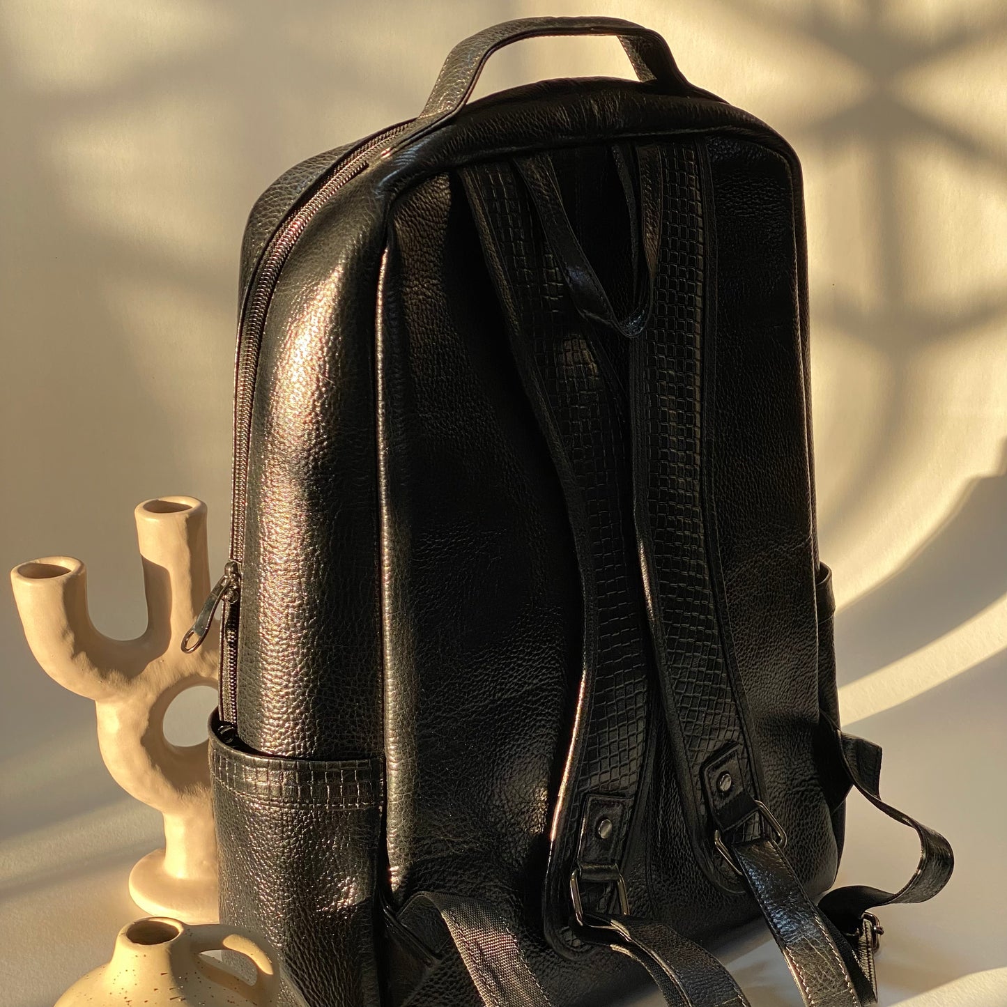 Leather Laptop Backpack -06
