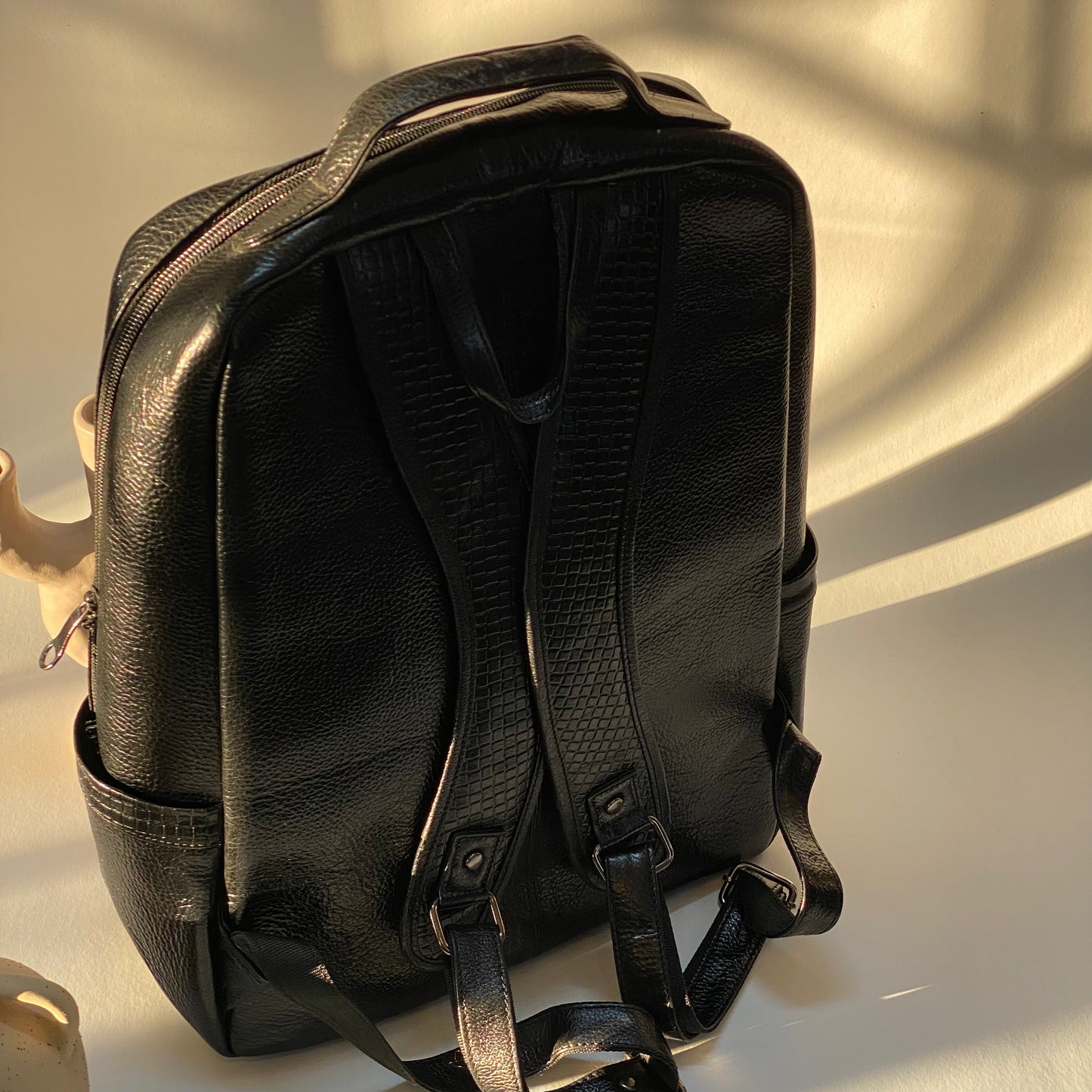 Leather Laptop Backpack -06