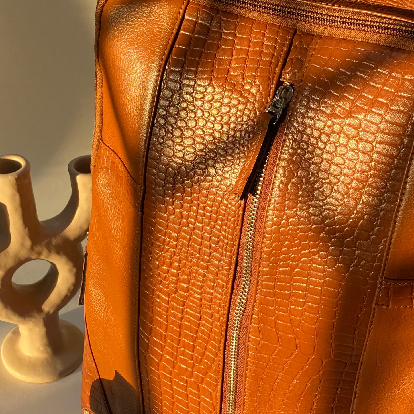 Leather Laptop Backpack -07