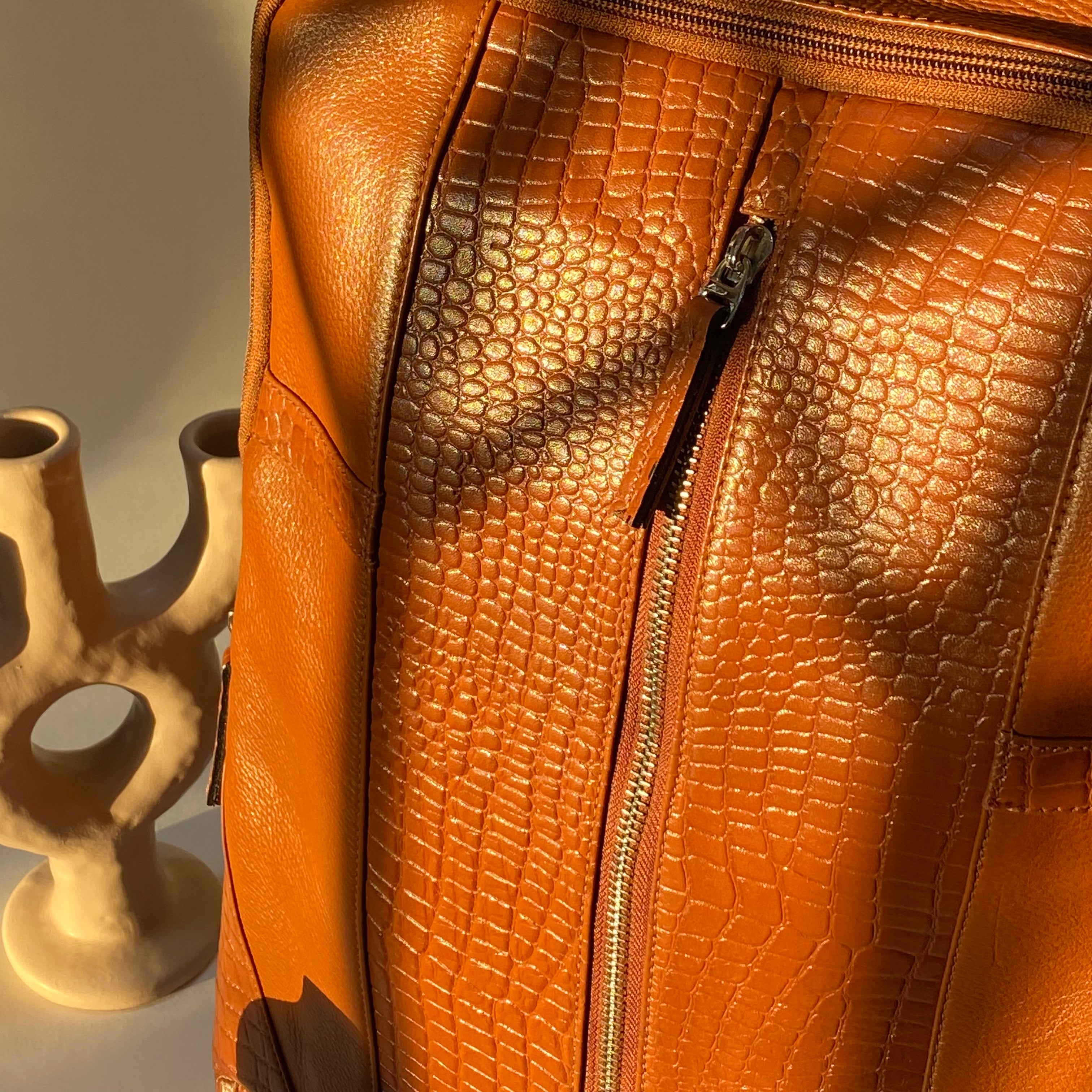 Leather Laptop Backpack -07