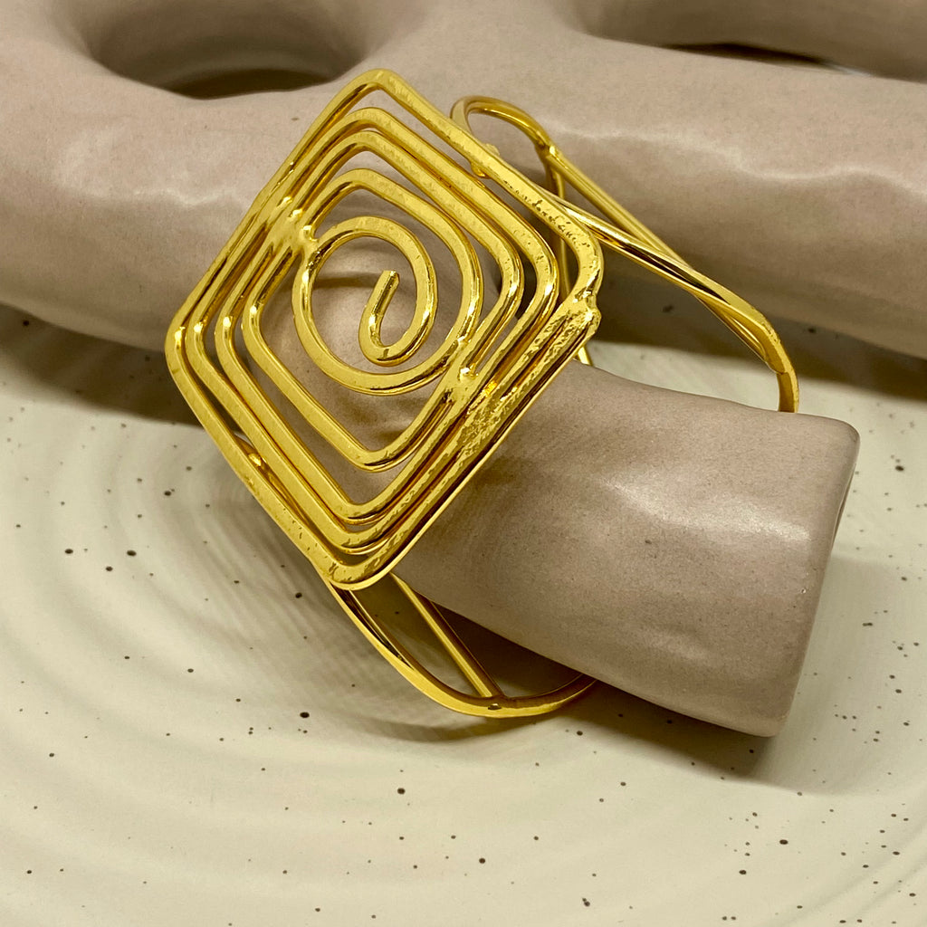 Spiraled Brass Cuff - 26