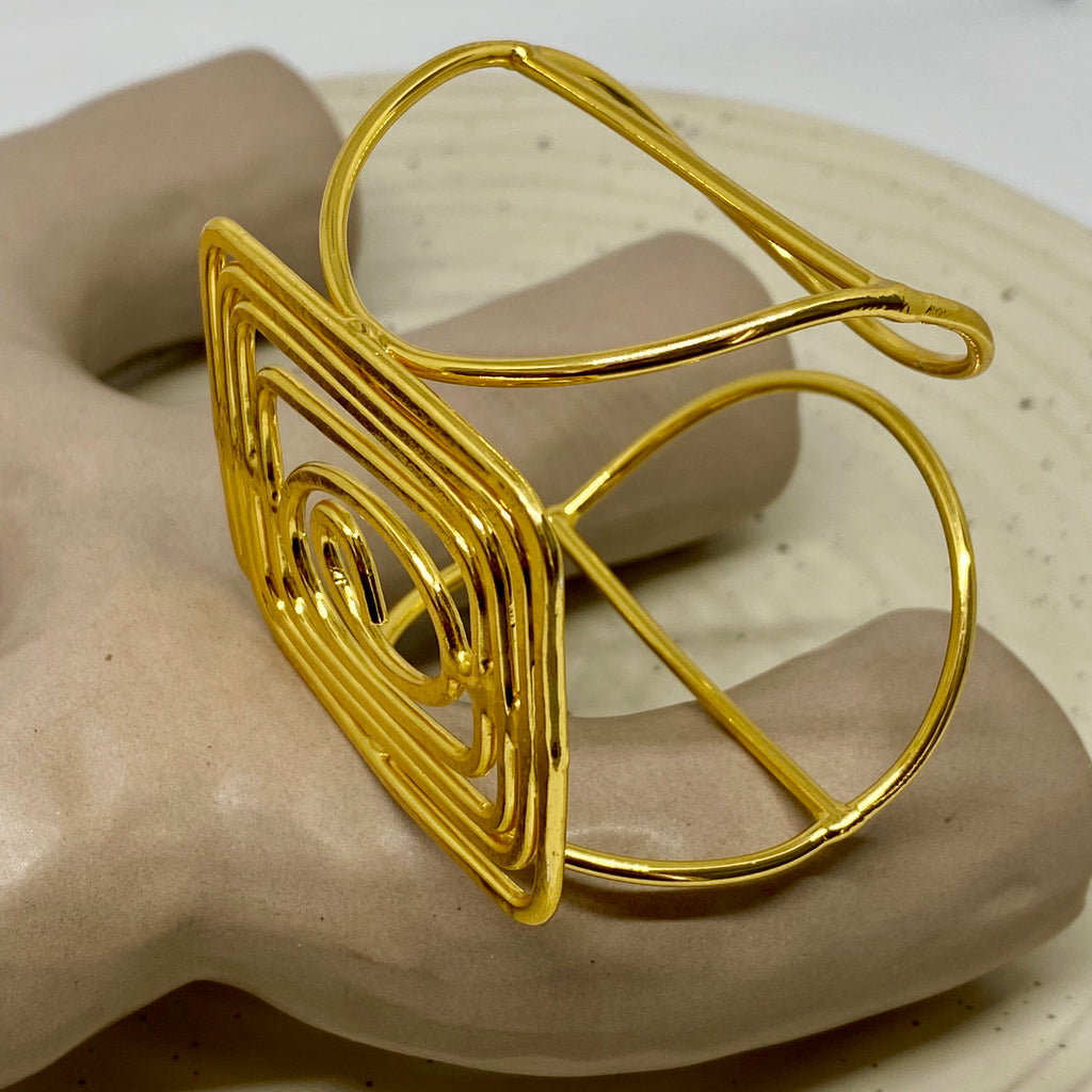 Spiraled Brass Cuff - 26