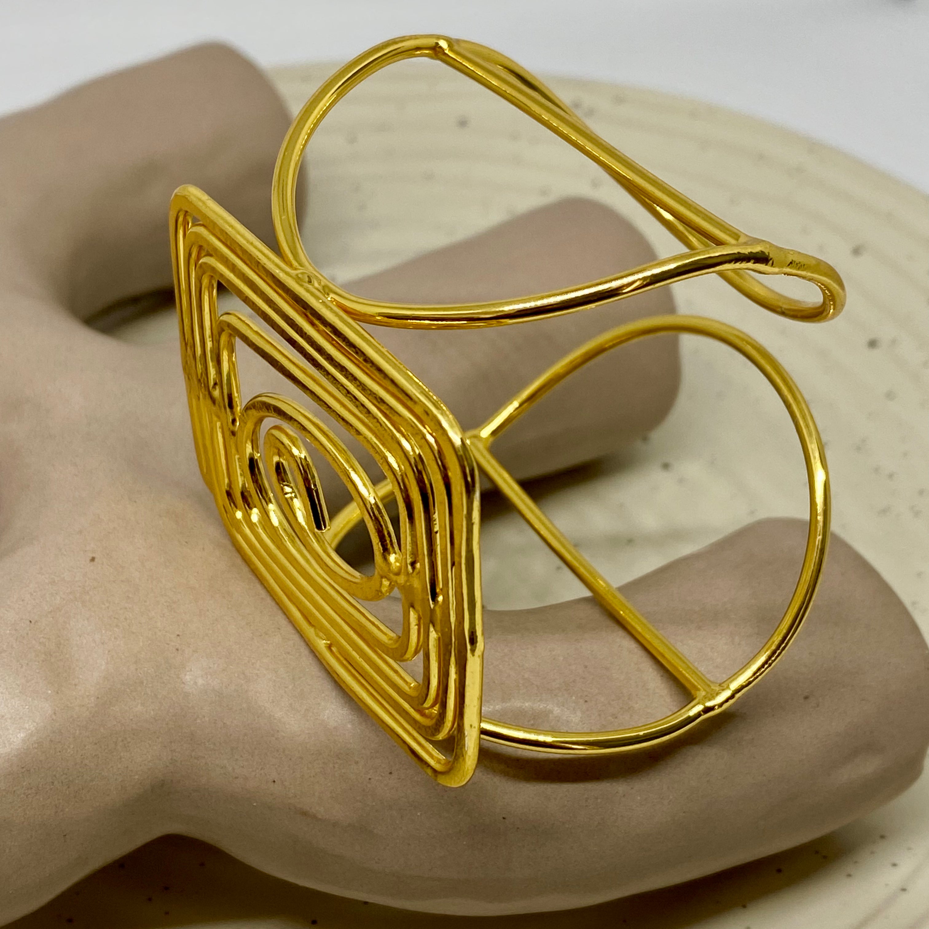Spiraled Brass Cuff - 26