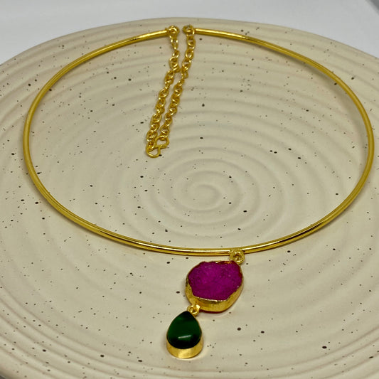 Druzy Stone Hasli Necklace -22