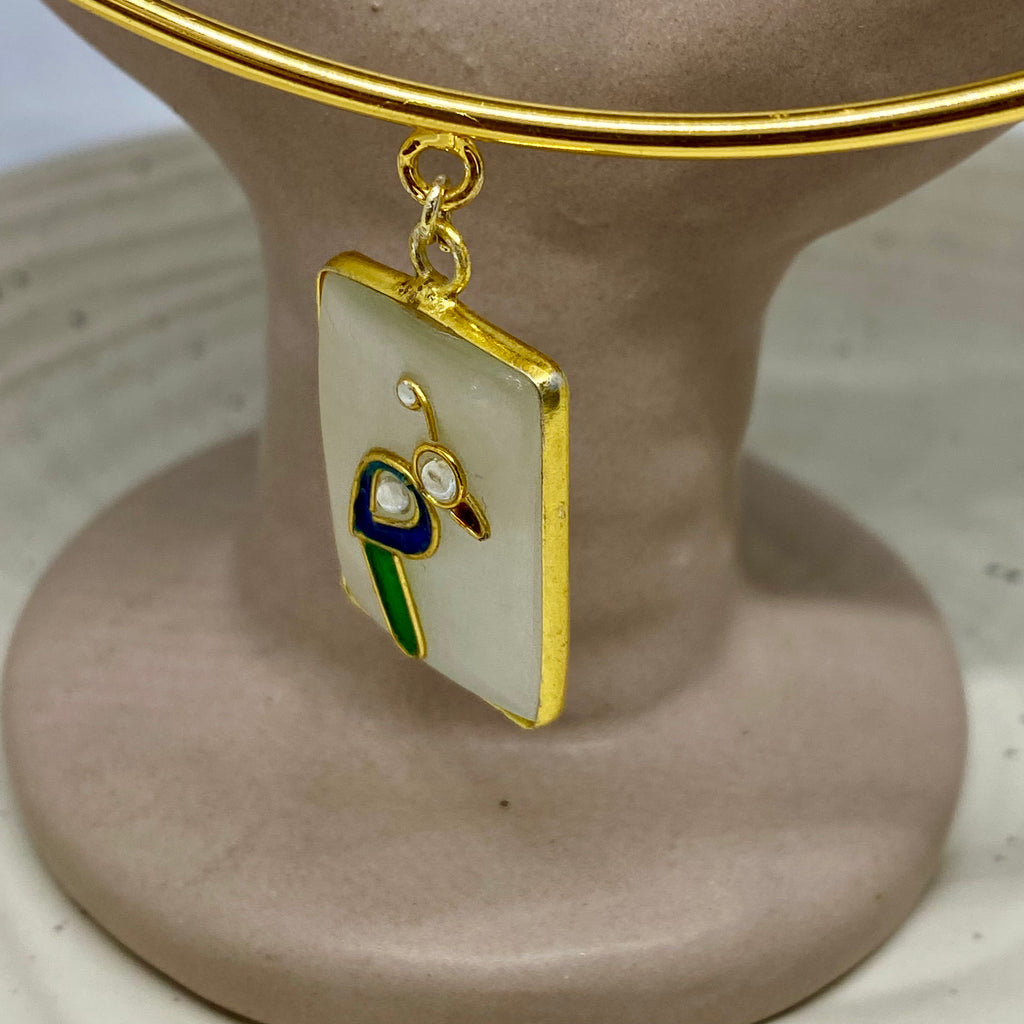 Monalisa Bird Stone Hasli Necklace -24