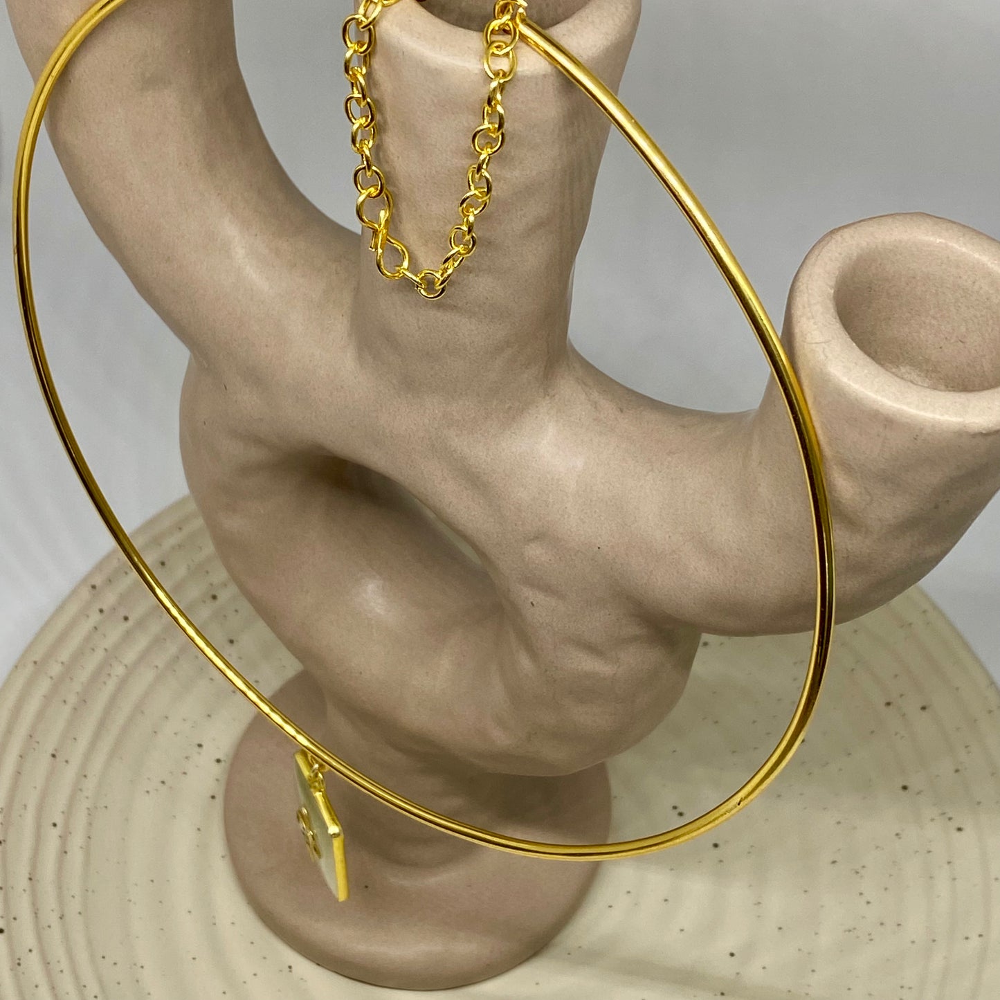 Monalisa Bird Stone Hasli Necklace -24