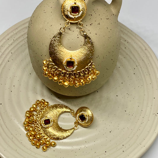 Brass olden Hanging Earring - 42