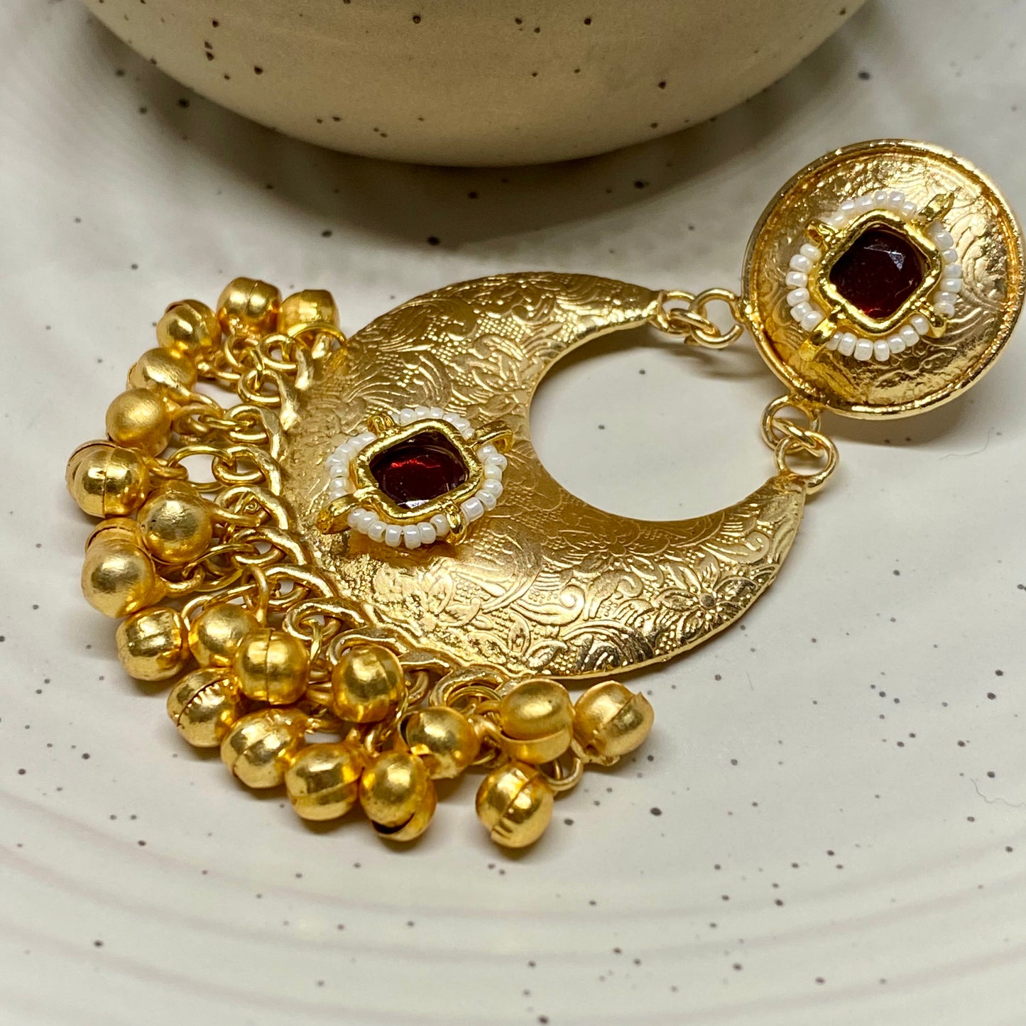 Brass olden Hanging Earring - 42