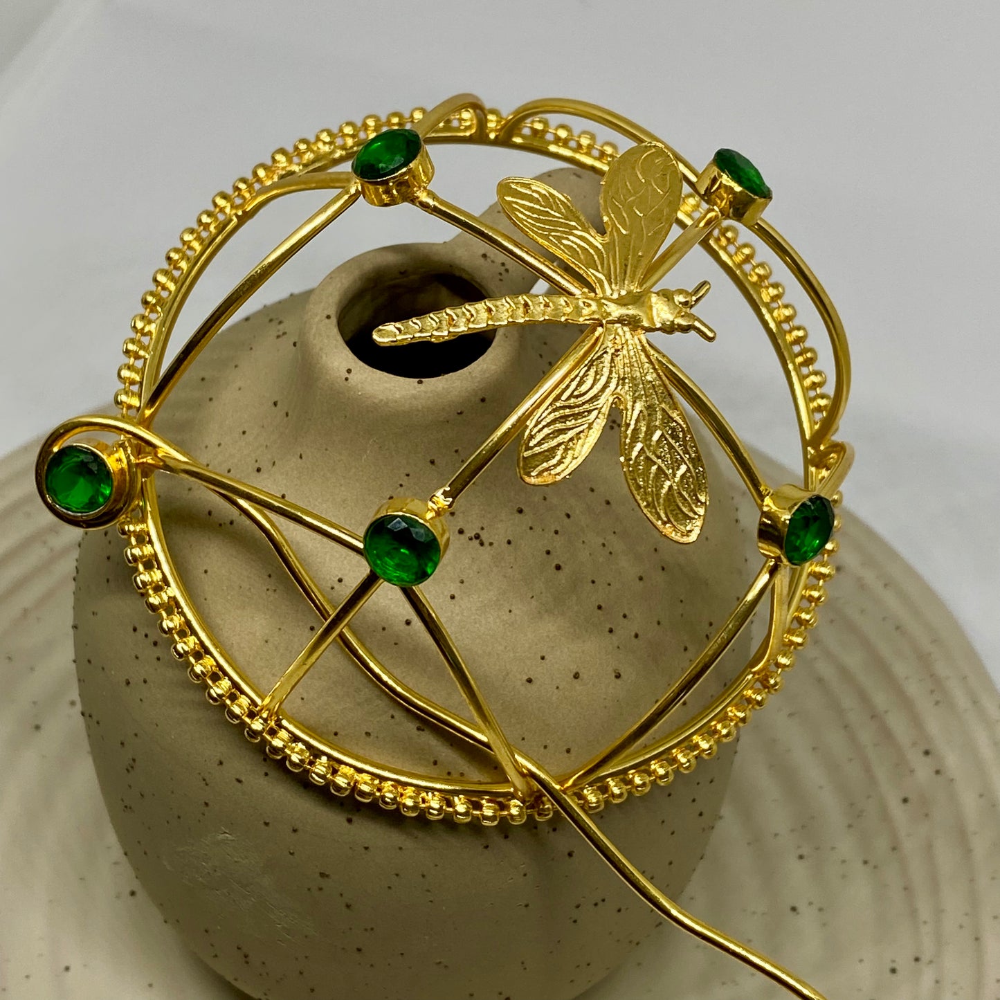 Dragonfly Metal Hair Bun - 12