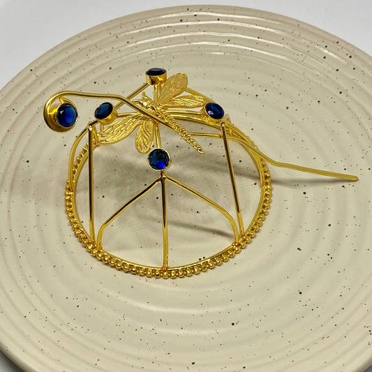 Dragonfly Metal Hair Bun - 12