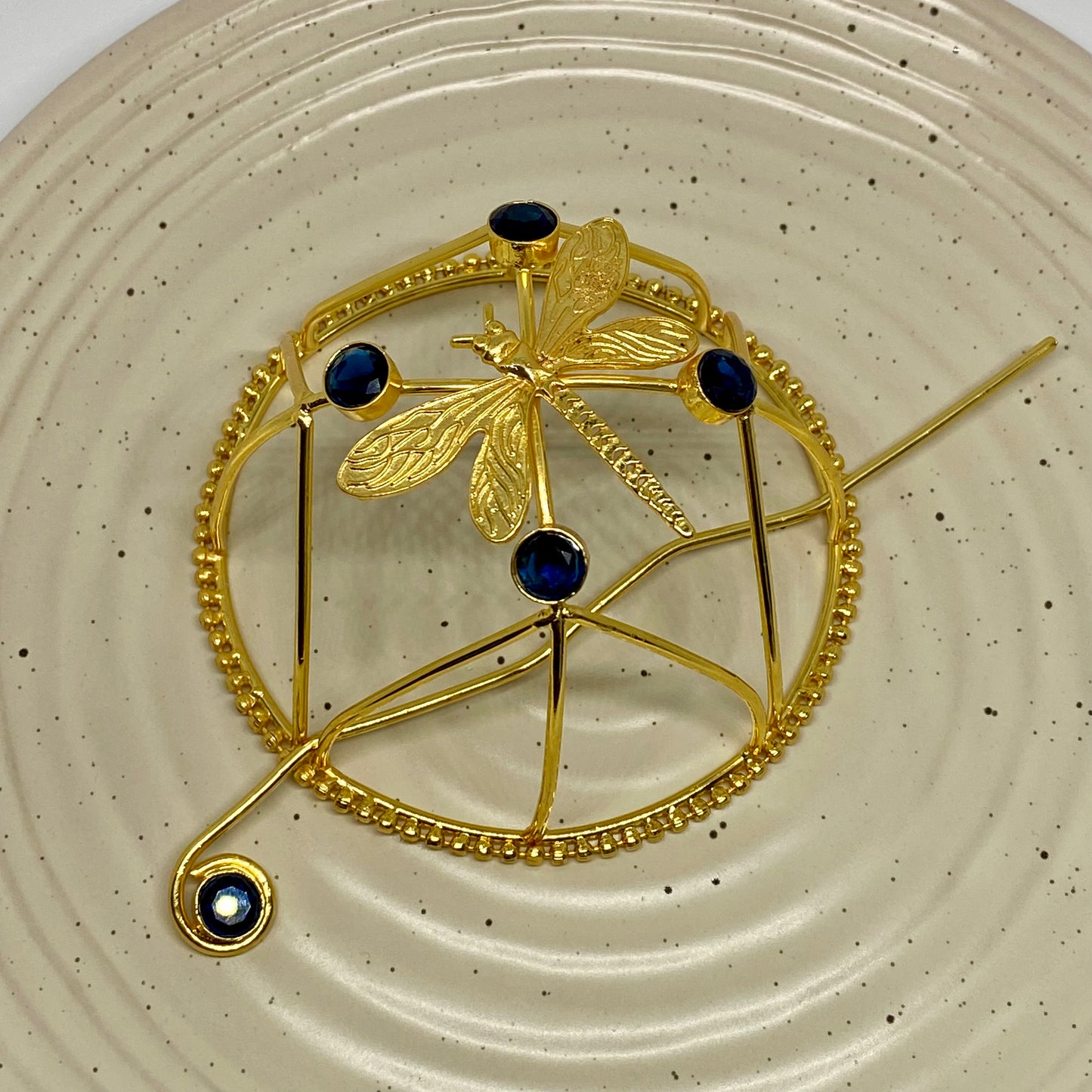 Dragonfly Metal Hair Bun - 12