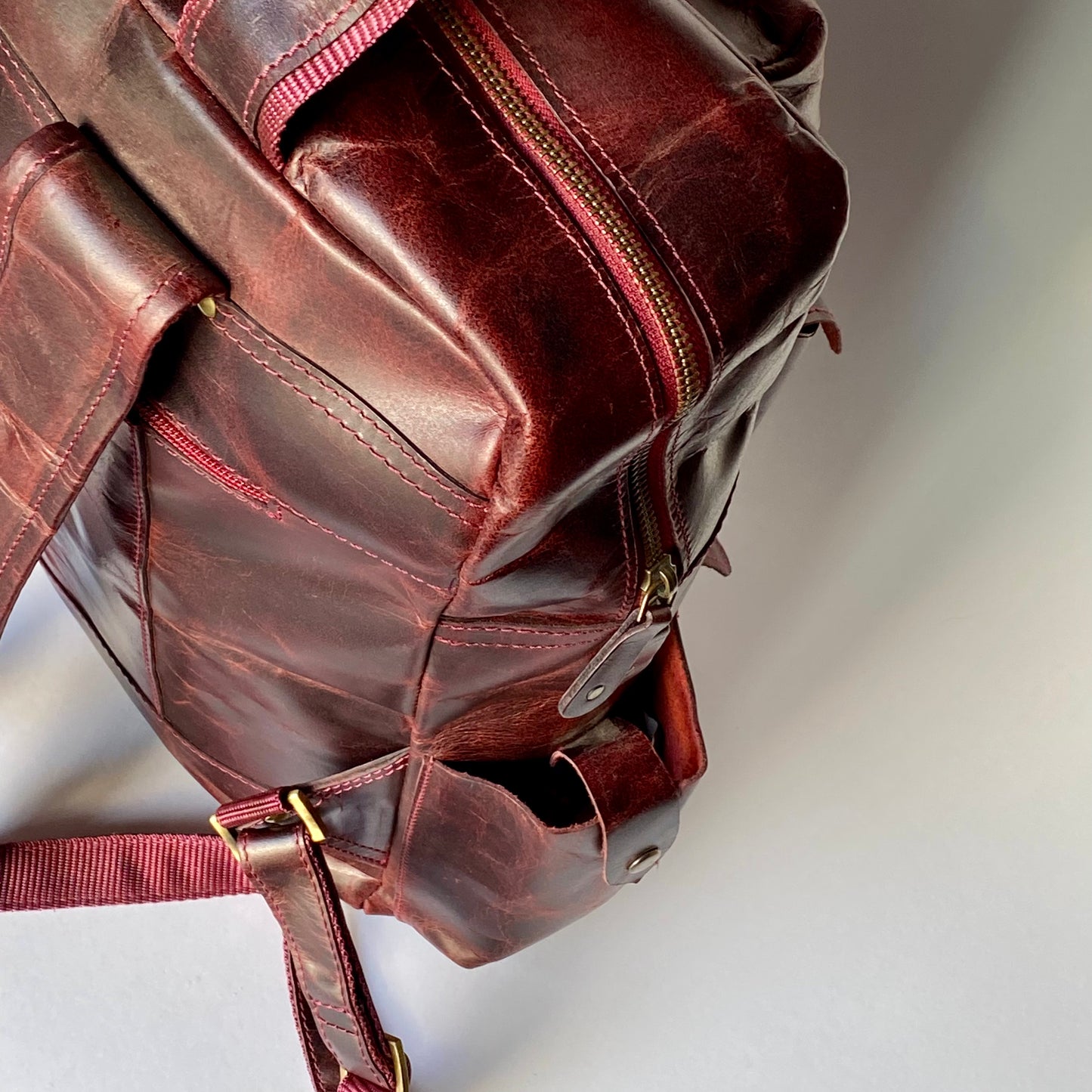 Genuine Leather Laptop Backpack - 11