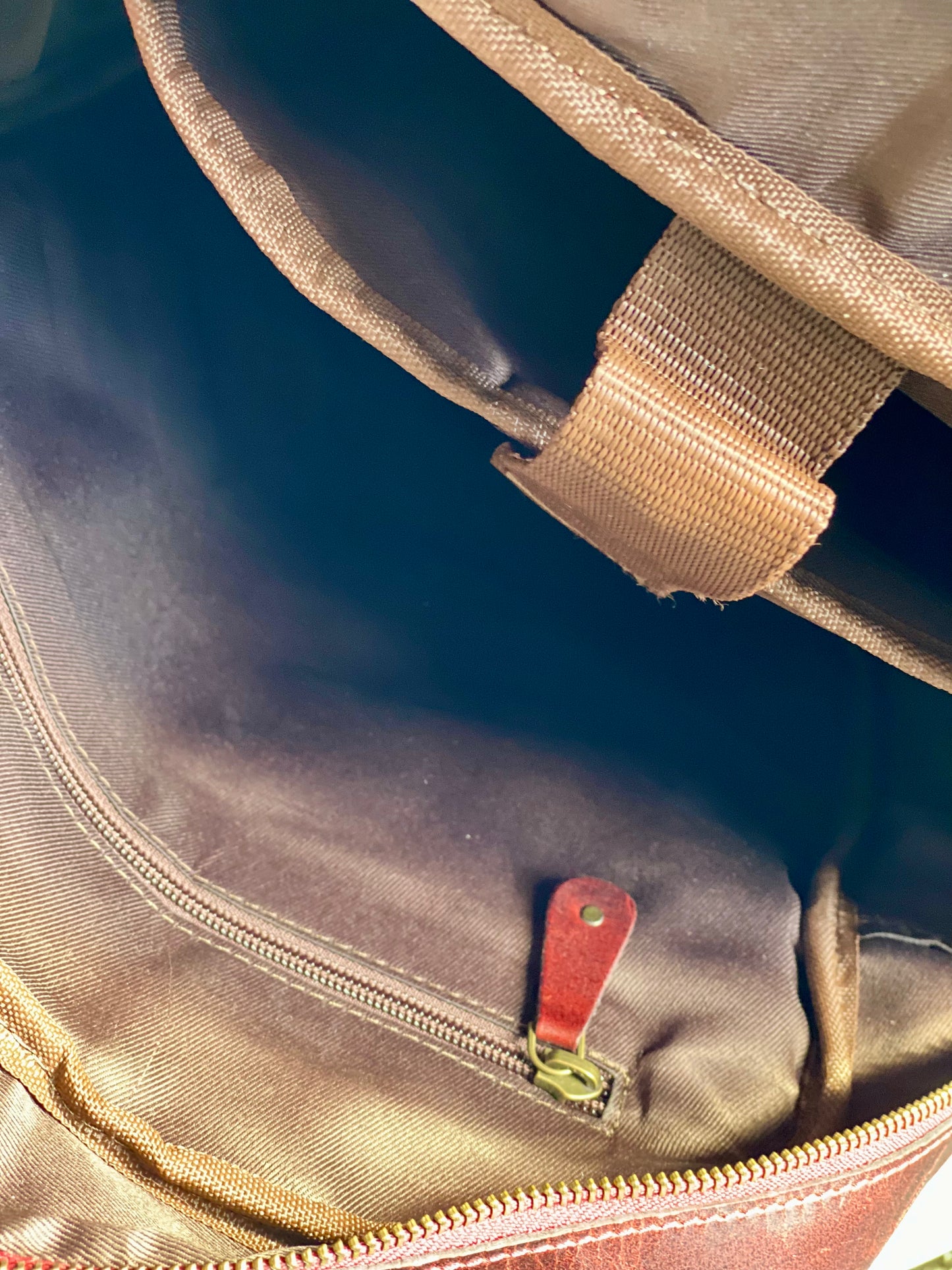 Genuine Leather Laptop Backpack - 11