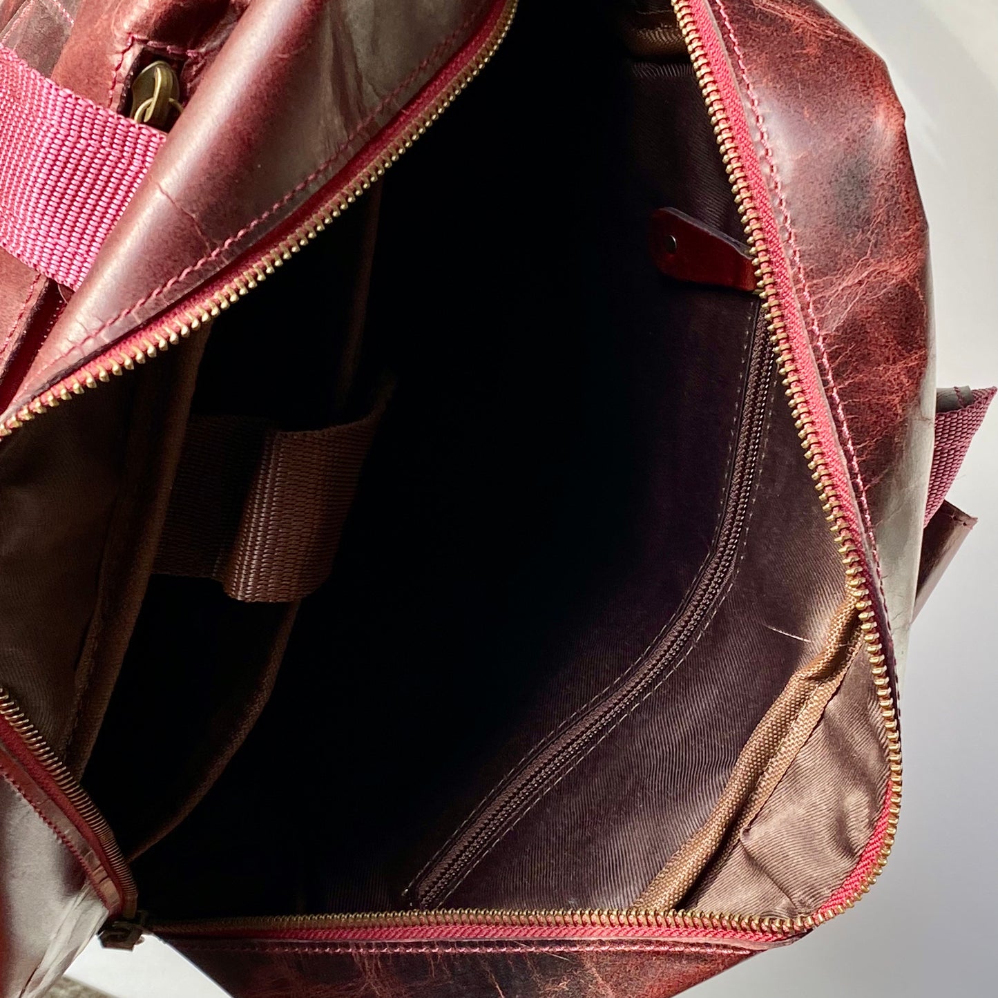 Genuine Leather Laptop Backpack - 11