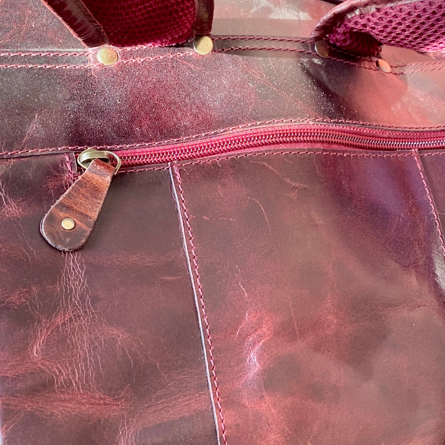 Genuine Leather Laptop Backpack - 11