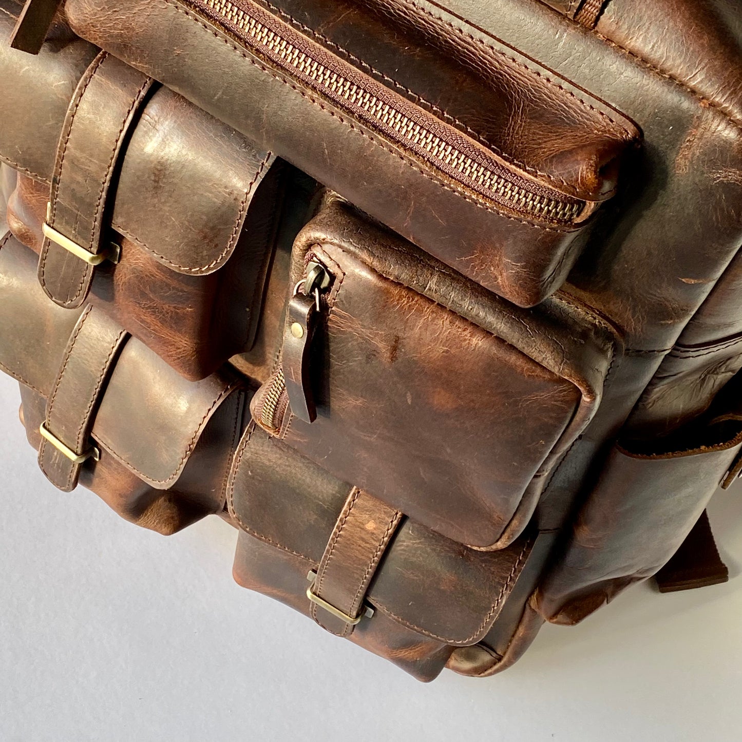 Leather Laptop Backpack -09