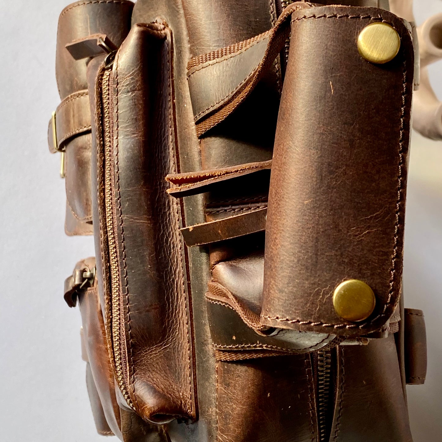 Leather Laptop Backpack -09