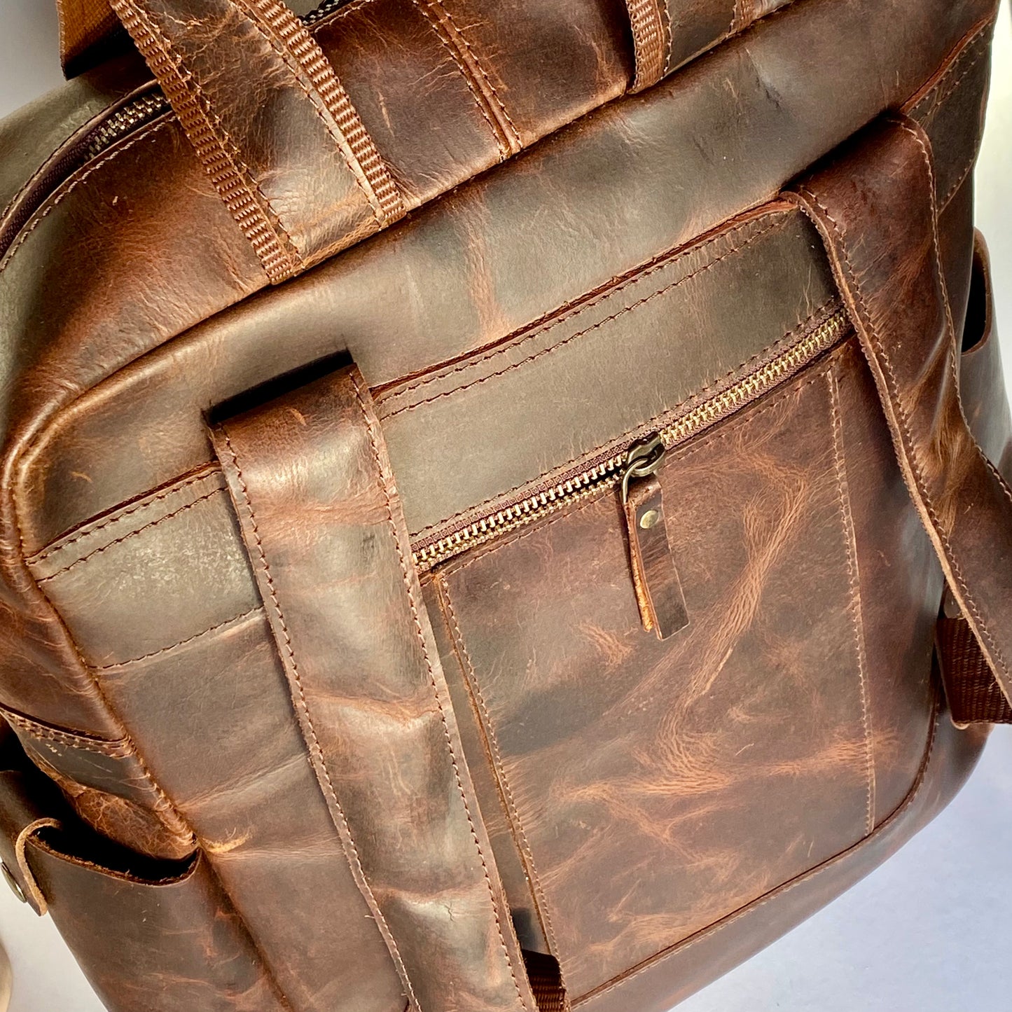 Leather Laptop Backpack -09