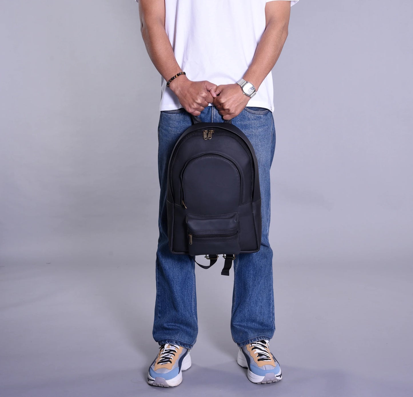 Genuine Leather Laptop Backpack For Men and Women - 01