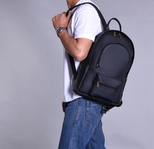 Genuine Leather Laptop Backpack For Men and Women - 01