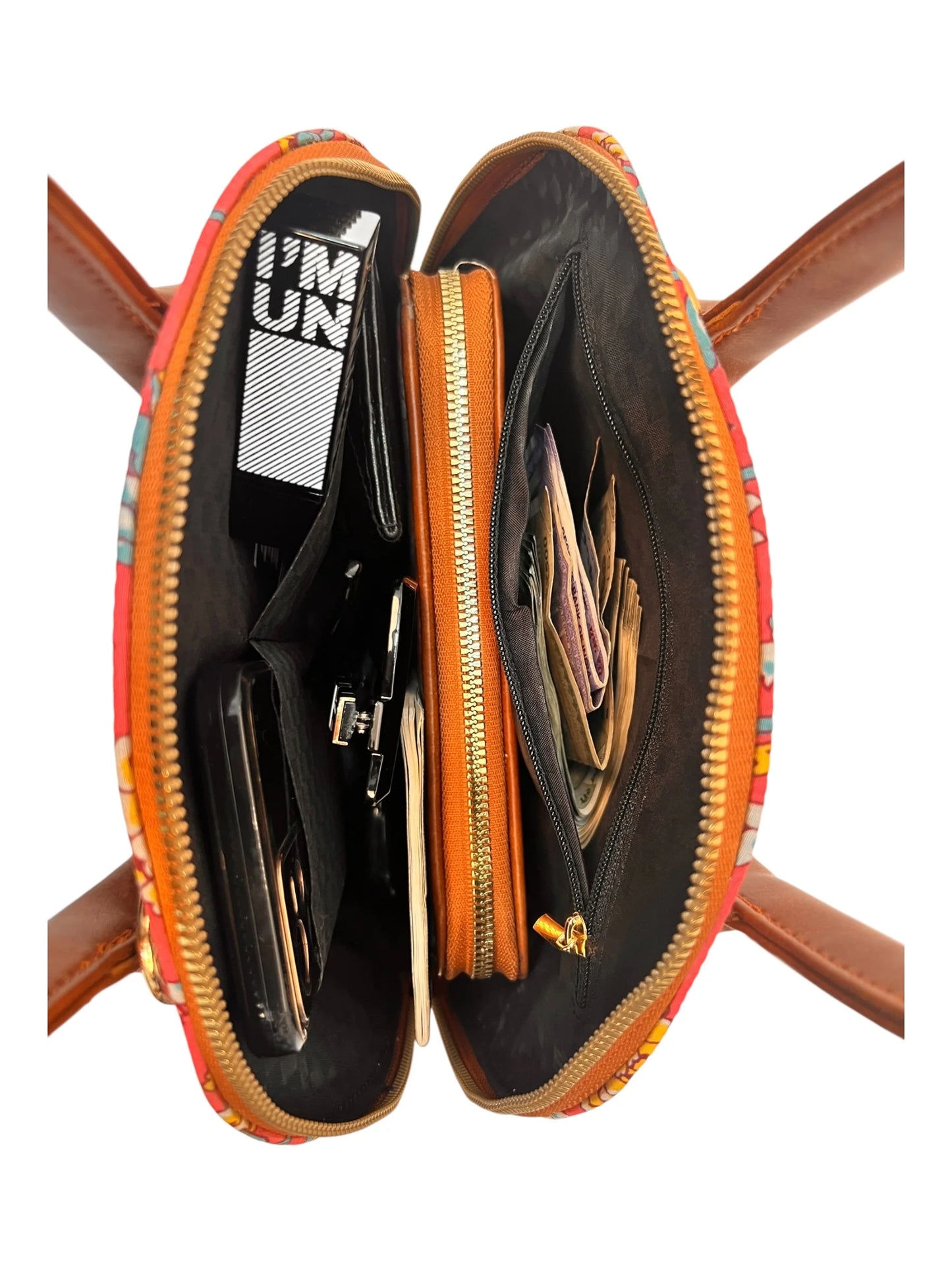 Bohemian Vegan Leather Black Handbag along with Sling - 15