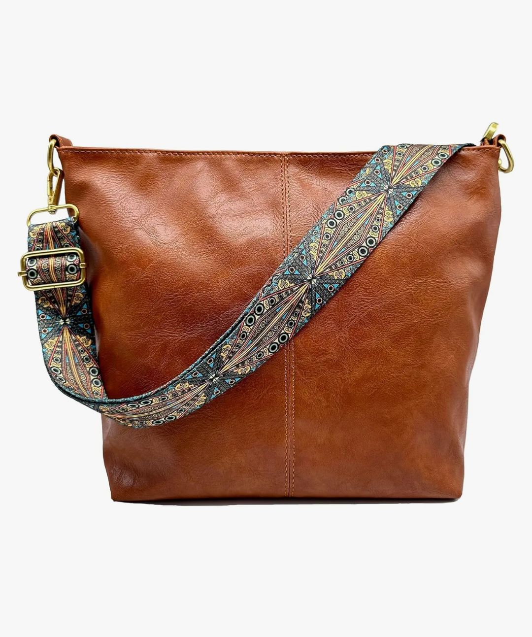 Premium Leather Handbag along with Sling - 12