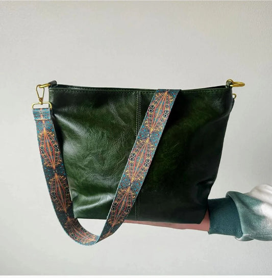 Premium Leather Handbag along with Sling  - 09